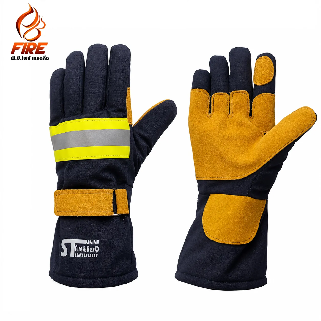 ถุงมือดับเพลิง ผ้า ARAMID มาตรฐาน EN