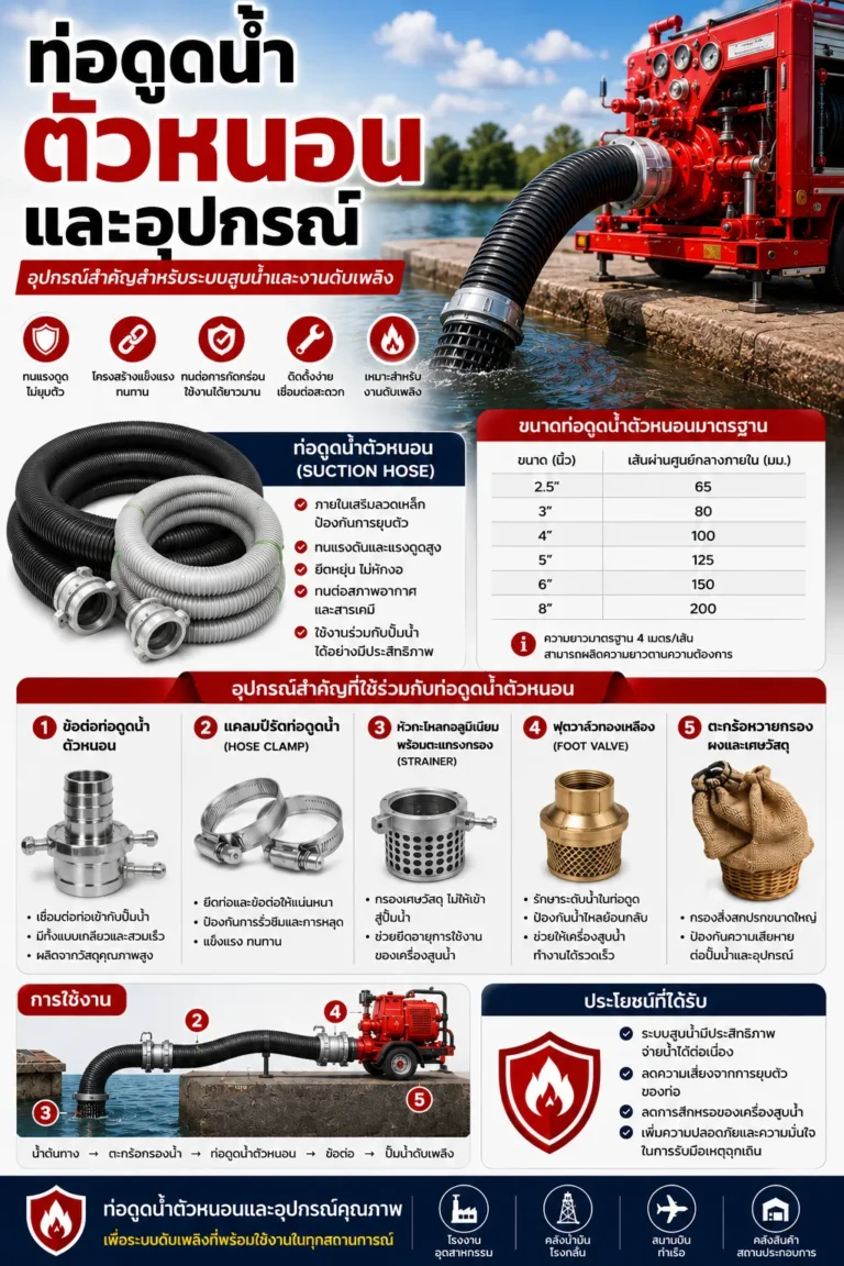 บทความท่อดูดน้ำตัวหนอนและอุปกรณ์